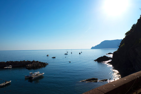The Coast of the Cinque Terra or Five Lands in Liguria Italy