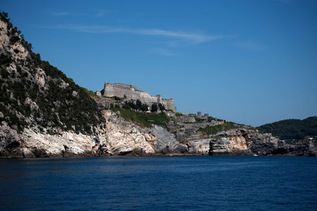 Porto Venere on the Cinque Terra Coastline in Liguria Italyのeditorial素材