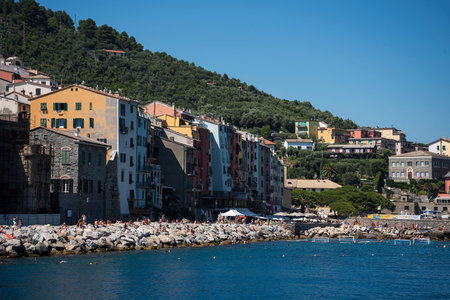 Porto Venere on the Cinque Terra Coastline in Liguria Italyのeditorial素材