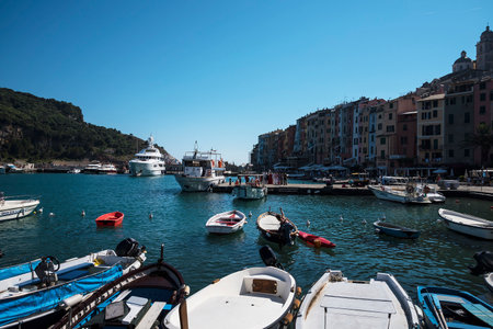 Porto Venere on the Cinque Terra Coastline in Liguria Italyのeditorial素材