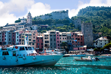 Porto Venere on the Cinque Terra Coastline in Liguria Italyのeditorial素材