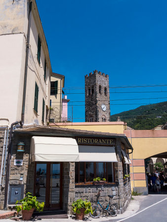 The fishing villages of Monterosso al Mare,Vernazza, Corniglia, Manorola and Riomaggiore of the Cinque Terra Liguria Italyのeditorial素材
