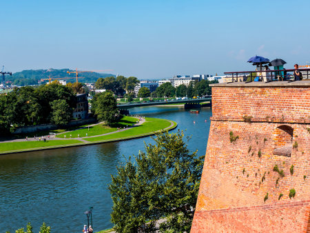 Royal Wawel Castle  and Cathedral in Krakow Polandのeditorial素材