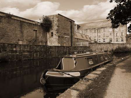 Canal Boats at the 200 year celebration of the Leeds Liverpool Canal at Burnley Lancashireのeditorial素材