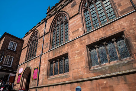 The Guild Church of St Peter at the Cross founded in 907 By Aethelfleda, the Lady of Mercia, who was the Daughter of King Alfred the Great. By tradition it is the Parish Church of Chesterのeditorial素材