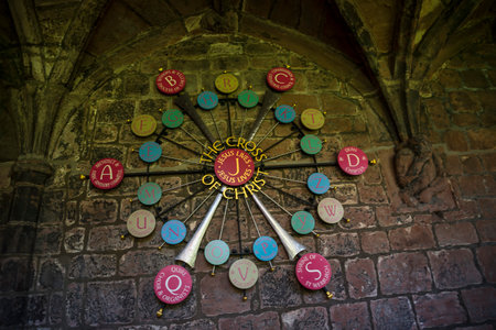 The Cathedral or Minster in Chester England.In 689, King Ãthelred of Mercia founded the Minster Church of West Mercia, which later became Chester`s first cathedralのeditorial素材
