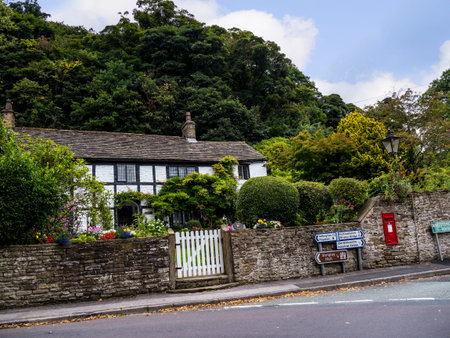 Cottage and Garden in the small village of Pott Shrigley, Cheshire, England.