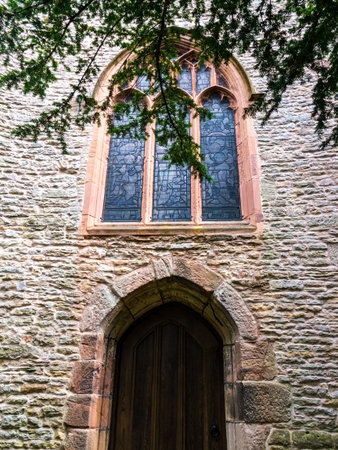 St Christopher`s Church is in the small village of Pott Shrigley, Cheshire, England.のeditorial素材