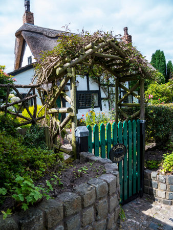 Thatched Cottage in Cheshire Englandのeditorial素材