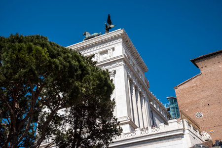 The Monument to King Vittorio Emanuel 2 in Roe Italyのeditorial素材