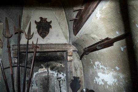 Inside the Castel Sant'Angelo Armoury in Rome Italyのeditorial素材