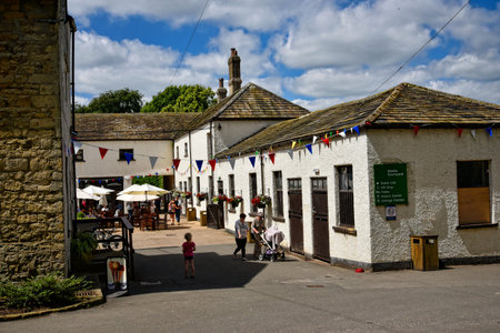 Stables now cafe at Beautiful Country  House near Leeds West Yorkshire that is not National Trustのeditorial素材