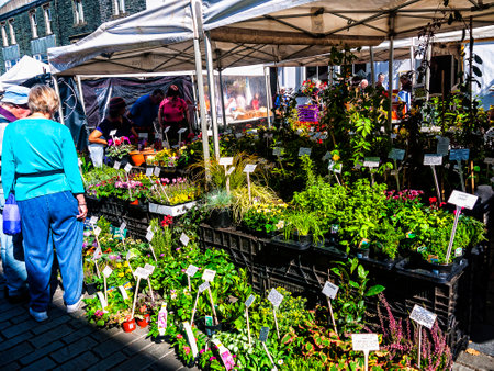 Keswick is a market town in northwest Englandâs Lake District National Park, surrounded by mountains like Skiddawのeditorial素材