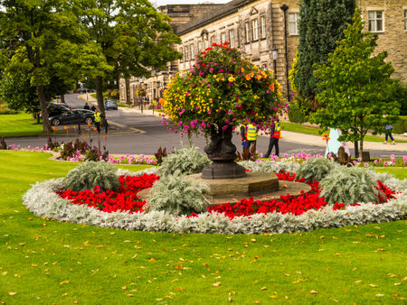 Harrogate is a spa town in North Yorkshire, England.  Historically in the West Riding of Yorkshire, the town is a tourist destination and its visitor attractions include its spa watersのeditorial素材