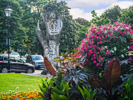 Harrogate is a spa town in North Yorkshire, England.  Historically in the West Riding of Yorkshire, the town is a tourist destination and its visitor attractions include its spa watersのeditorial素材