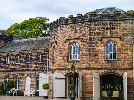 Ripley is a village and civil parish in North Yorkshire in England, a few miles north of Harrogate. A castle dating from the 15th century, Ripley Castle, has been the home of the Ingilby family for 700 yearsのeditorial素材