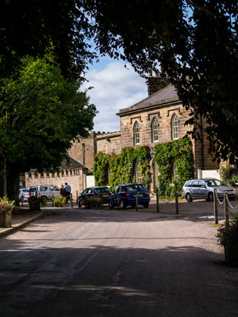 Ripley is a village and civil parish in North Yorkshire in England, a few miles north of Harrogate. A castle dating from the 15th century, Ripley Castle, has been the home of the Ingilby family for 700 yearsのeditorial素材