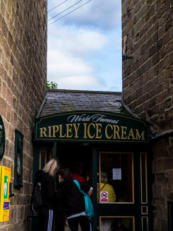 Ripley is a village and civil parish in North Yorkshire in England, a few miles north of Harrogate. A castle dating from the 15th century, Ripley Castle, has been the home of the Ingilby family for 700 yearsのeditorial素材