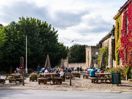 Ripley is a village and civil parish in North Yorkshire in England, a few miles north of Harrogate. A castle dating from the 15th century, Ripley Castle, has been the home of the Ingilby family for 700 yearsのeditorial素材