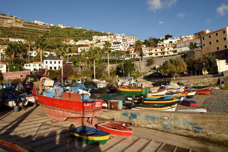 Camara de Lobos is believed to be the original landing point for the Portuguese discoverer JoÃ£o GonÃ§alves Zarco, who is credited with the discovery of the Madeira Islandsのeditorial素材