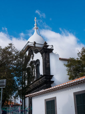 Church of Santa Maria on headland in Funchal Madeira Portugalのeditorial素材