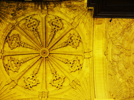 The interior of the Cathedral of Malaga in the city of Malaga in Andalucia in southern Spain. It is in the Renaissance architectural tradition.のeditorial素材
