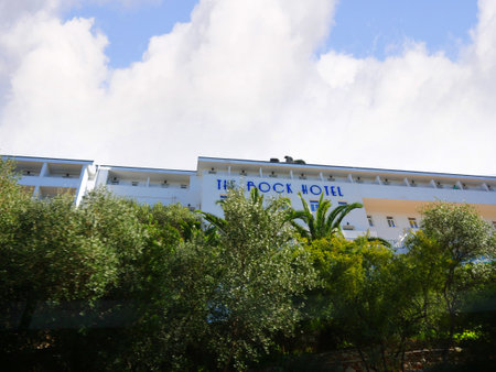 Famous hotel on the Rock of Gibraltarのeditorial素材