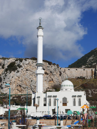 The Mosque at Europa Point on the Rock of Gibraltar is the first or the last Mosque in Europeのeditorial素材