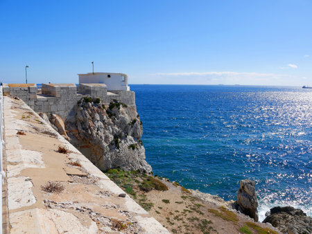 The defences at Europa Point on the rock of Gibraltarのeditorial素材