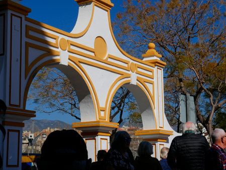 Gate of the Market at the Feria Ground in Fuengirola on the Costa del Sol Spainのeditorial素材