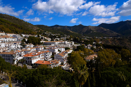 Mijas one of the most beautiful 'white' villages of the Southern Spain area called Andaluciaのeditorial素材