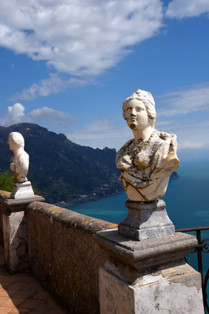 Garden in Ravello in the Mountains above Amalfi in Southern Italyのeditorial素材