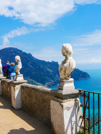 Garden in Ravello in the Mountains above Amalfi in Southern Italyのeditorial素材