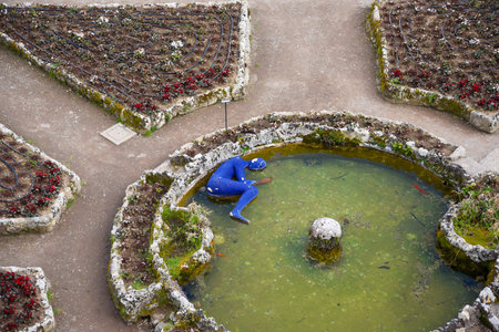 The Villa Rufolo in Ravello has fantastic views down the Amalfi Coast from its gardens and terracesのeditorial素材