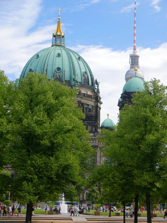 The Deutscher Dom which is the Protestant Cathedral in Berlin Germanyのeditorial素材