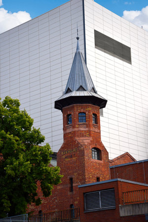 Architecture along the River Spree from one of the river cruises from the city centre in Berlin Germanyのeditorial素材