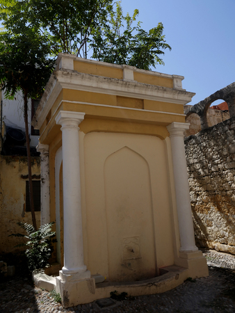 Washing fountain perhaps from an old mosque in Rhodes Old Towmのeditorial素材