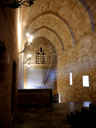 The Palace of the Grandmaster in the walled old Town of Rhodesのeditorial素材