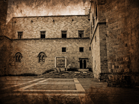 The Palace of the Grandmaster in the walled old Town of Rhodesのeditorial素材