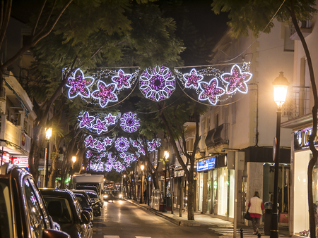 Christmas Lights in Fuengirola Spainのeditorial素材