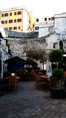 Corner of Casemates Square in the Rock of Gibraltarのeditorial素材