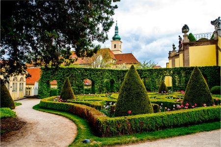Baroque Garden in the city of Prague
