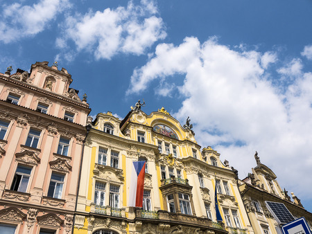 Beautiful architecture in the Old Town Square in Pragueのeditorial素材