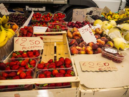 Market at Malcesine on Lake Gardaのeditorial素材