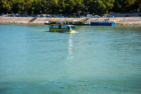 The Danube is Europe's second longest river, after the Volga. It is located in Central and Eastern Europe. The Danube was once a long-standing frontier of the Roman Empire, and today flows through 10 countries, more than any other river in the world.のeditorial素材