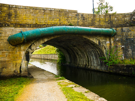 Canal Bridge over the Leeds Liverpool Canal at Burnley Lancashire