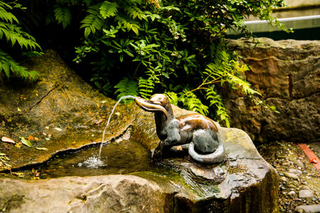 Water fountain in the Zoological Garden in Berlin Germanyのeditorial素材