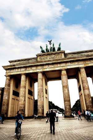 The Brandenburg Gate in Berlin Germanyのeditorial素材