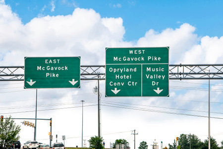 Evocative road signs so typical of the USAのeditorial素材