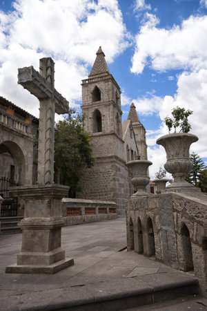 colonial church in Ecuadorの写真素材
